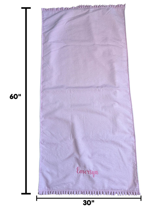 Purple seersucker Towel