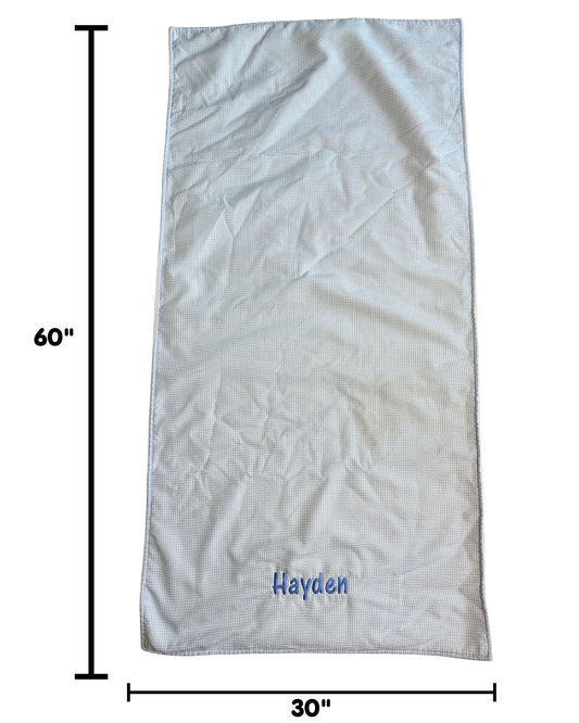 Blue seersucker Towel