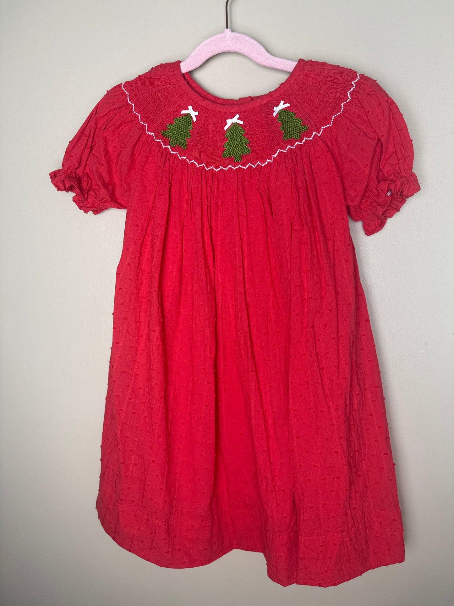 Smocked Christmas Tree Dress