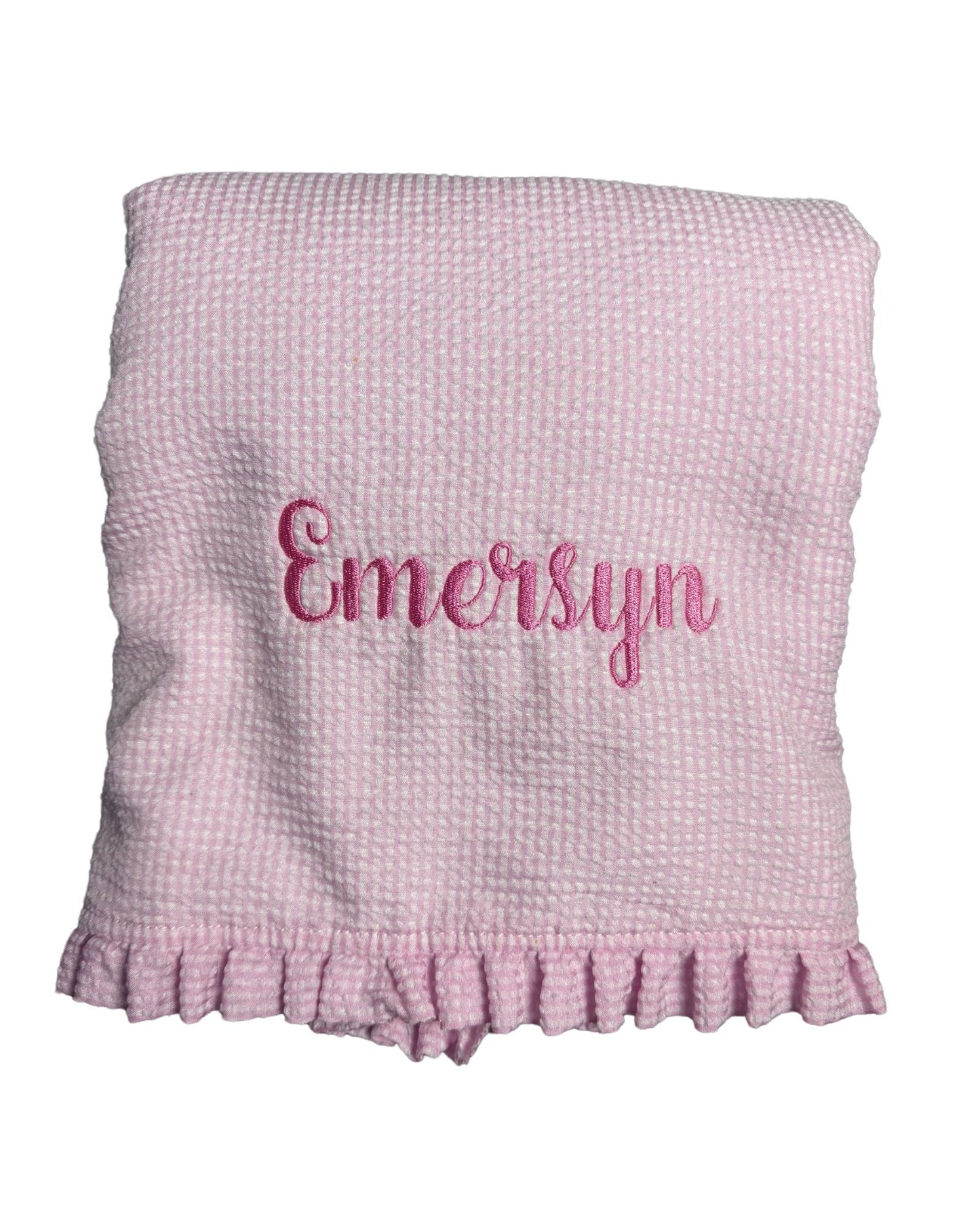 Pink seersucker Towel