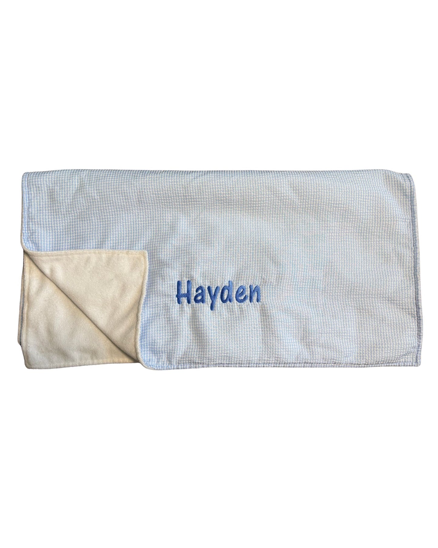 Blue seersucker Towel