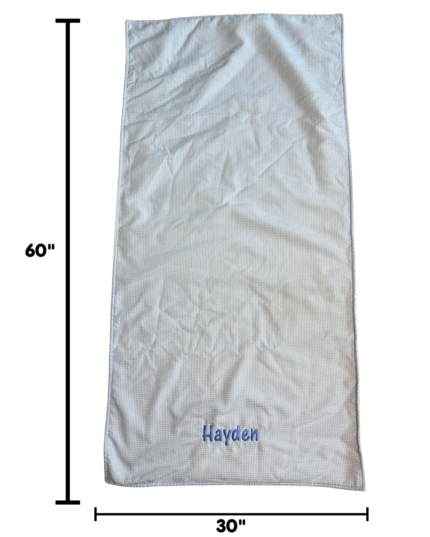 Blue seersucker Towel